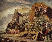 Louis Le Nain Der Bauernwagen oil painting on canvas